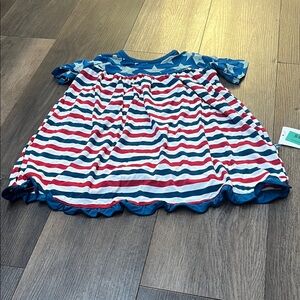 Kickee Pants Red, White, and Blue Striped Dress